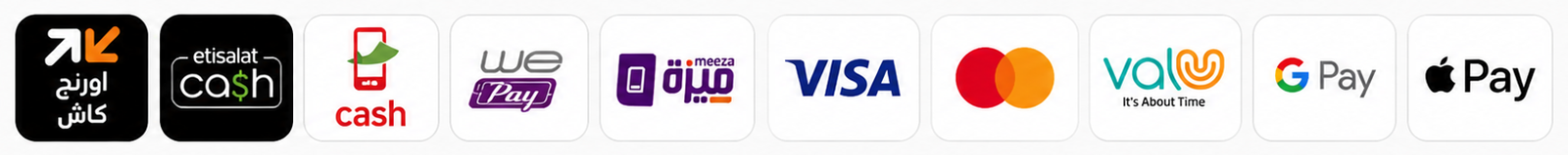 Accepted payment methods